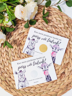 beebisoo kraabitav kaart poiss või tüdruk