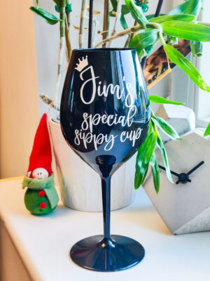 Personaliseeritav personaalne nimeline pokaal oma tekstiga valge must veinipokaal kingitus shampusepokaal