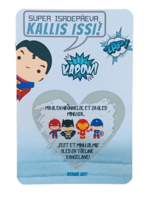 isadepäeva kaart superkangelane parim isa