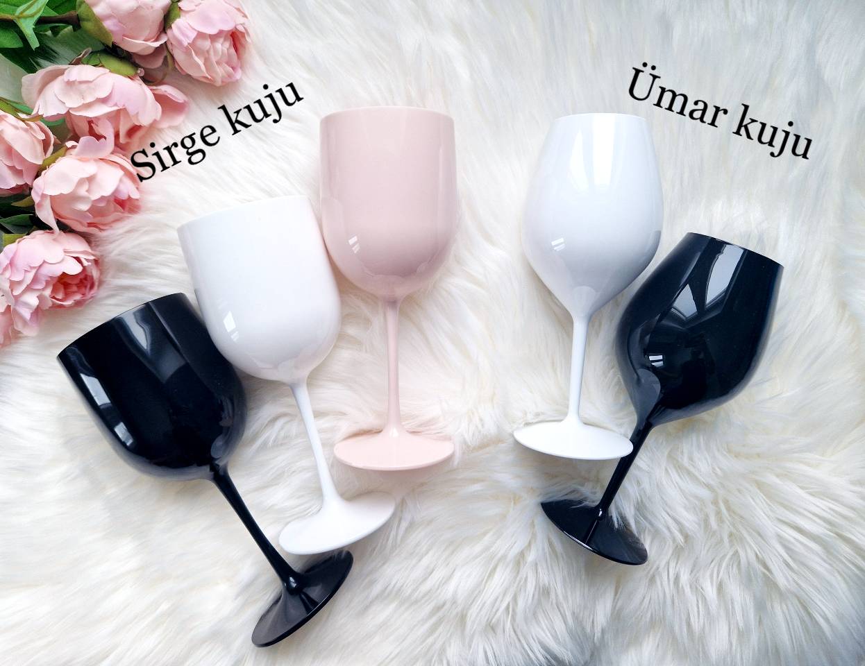 Nimeline pokaal (must, valge, heleroosa) - Image 8