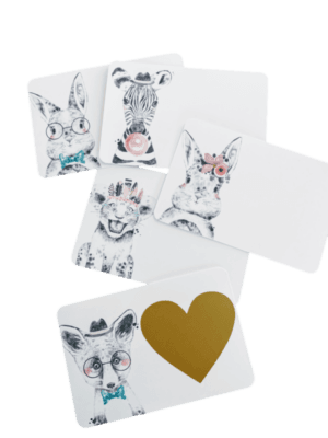 loomadega postkaarditoorikud valmista ise kaart kraabitav ünnitluskaart kutsed sebra rebane jänes lõvi