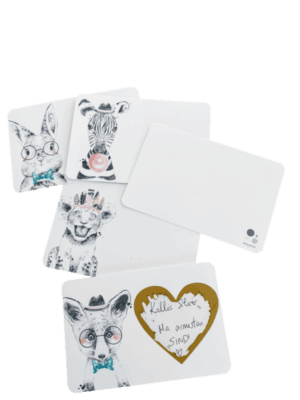 loomadega postkaarditoorikud valmista ise kaart kraabitav ünnitluskaart kutsed sebra rebane jänes lõvi