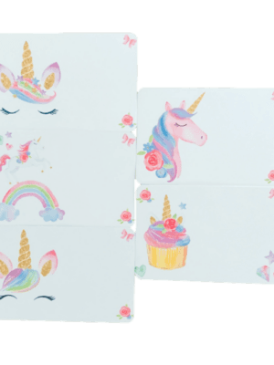 ükssarvikutega postkaart toorikud vikerkaared kutsed kaardid