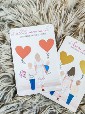 kraabitav kaart emadepäev kraapsu kaart emme ema emmele emadepäevaks kingitus kingi idee 6 põhjust miks oled parim parim ema vanaema vanaemale vanavanematepäev ema ja pere