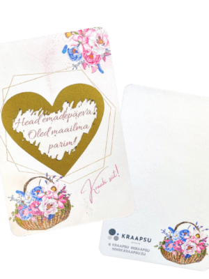 Kevadlilledega emadepäeva kaart personaalne kraabitav kingitus