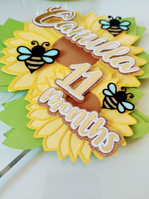 päevalill koogitopper mesilased suvi torditopper minisünnipäev sünnipäev lapsed