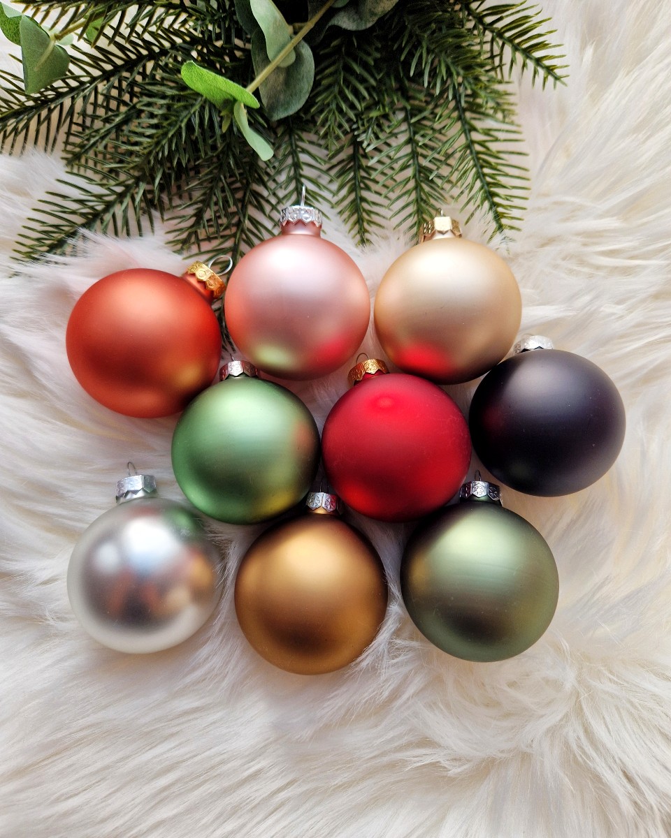 Nimelised matid jõulukuulid 6cm (erinevad värvid) - Image 4