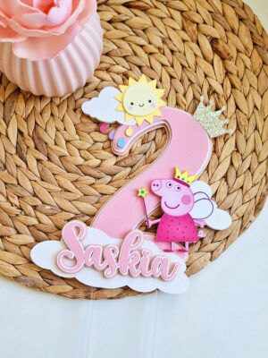 põrsas peppa roosa topper peppa pig tordikaunistus teemapidu topper tordile