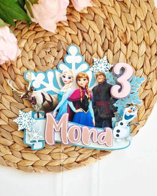 elsa ja anna ja olafiga koogitopper frozen tegelased