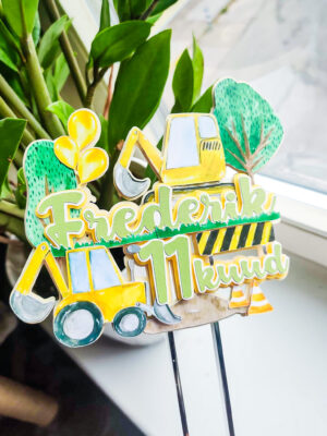 kollased kopad traktor koogitopper torditopper kaunistus peodekoratsioonid teematopper pidu