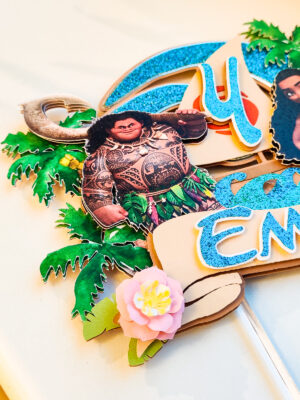 sünnipäev koogitopper poisile tüdrukule moana vaiana troopiline lapsed multikas tordi kaunistus pidu peodekoratsioon peokaunistus