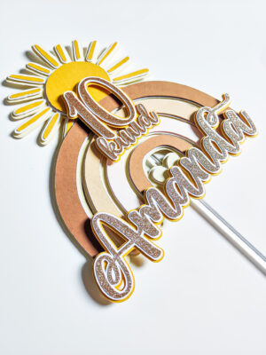 koogitopper tordikaunistus teematopper teemapidu minisünnipäev sünnipäev lapsed peodekoratsioonid peokaunistused kraapsu beebi esimene sünnipäev first trip around the sun boho vikerkaarega vikerkaar päike boheemlaslik