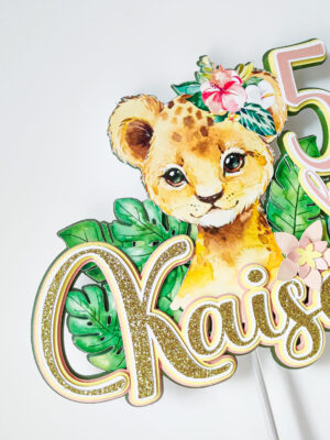 troopiline lõvi lion safari dzungel sünnipäev koogitopper poisile tüdrukule lapsed multikas tordi kaunistus pidu peodekoratsioon peokaunistus