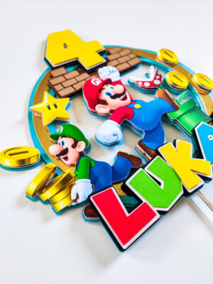 super mario luigi mario kart sünnipäev koogitopper poisile tüdrukule lapsed multikas tordi kaunistus pidu peodekoratsioon peokaunistus