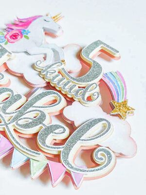 ükssarvik temaatiline sünnipäev koogitopper tüdrukule lapsed multikas tordi kaunistus pidu peodekoratsioon peokaunistus