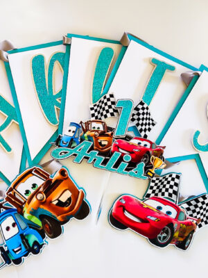 autod cars Pikne bänner nimekett lipukett mcqueen matukoogitopper käpapatrull ryder paw patrol sünnipäev koogitopper poisile tüdrukule lapsed multikas tordi kaunistus pidu peodekoratsioon peokaunistus