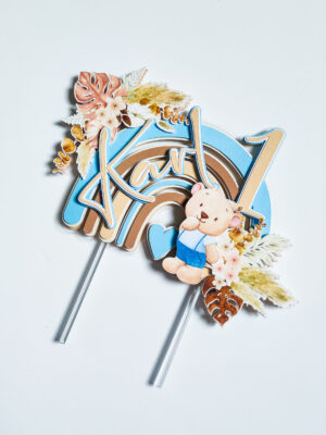 boho vikerkaar boheemlaslik mõmmi temaatiline sünnipäev koogitopper tüdrukule lapsed multikas tordi kaunistus pidu peodekoratsioon peokaunistus