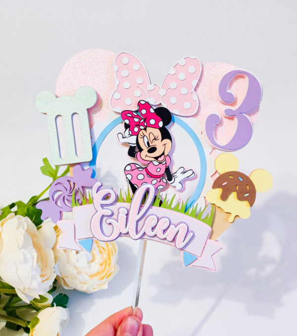 Miki Hiir Minnie temaatiline sünnipäev koogitopper tüdrukule lapsed multikas tordi kaunistus pidu peodekoratsioon peokaunistus