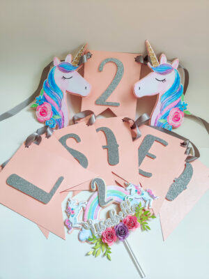 bänner lipukett mitmekihiline värviline lihtne nimeline tekstiga lapsele sünnipäev pidu lapsed