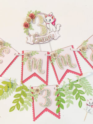 bänner lipukett kaunistused peodekoratsioonidtemaatiline teemapidu pidu sünnipäev lapsed kass marie cat