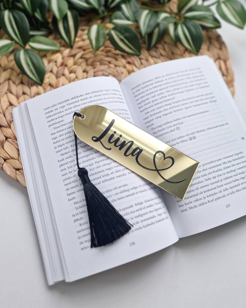 kuldne stiilne efektne järjehoidja nimeline