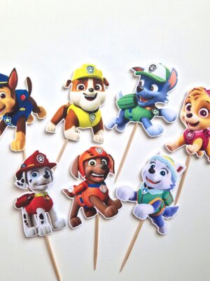 käpapatrull pawpatrol suupistetikud peodekoratsioonid laua kaunistused teemapidu chase skye zuma everest