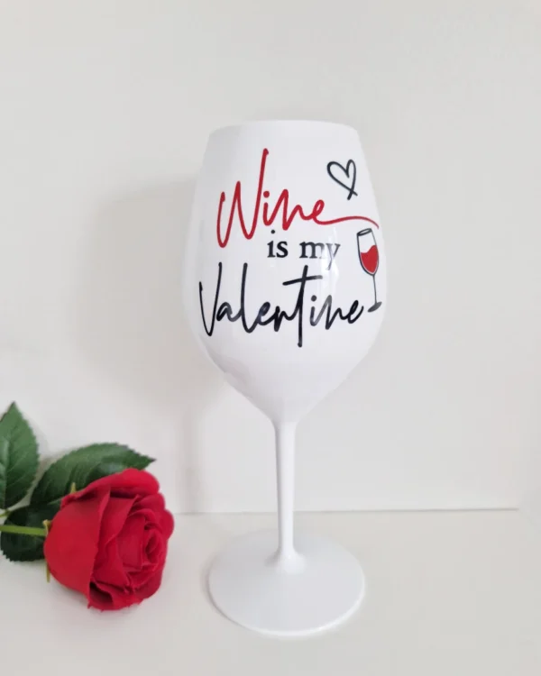 wine is my valentine lõbus pokaal kingitus sõbrannale sõbrapäevaks valentinipäevaks kingiidee